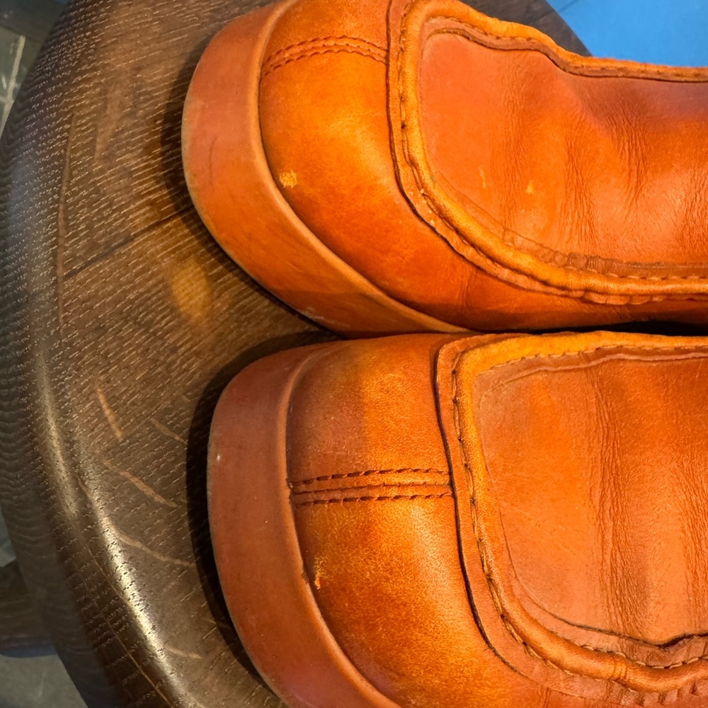 Camper Orange Leather Ankle Boots - Picture 4 of 7